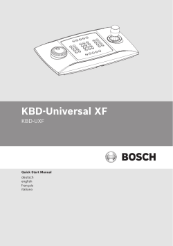 KBD-Universal XF - Bosch Security Systems