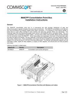 SYSTIMAX Instruction Sheet