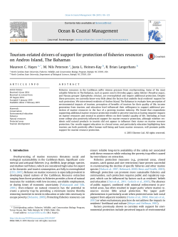 Tourism-related drivers of support for protection