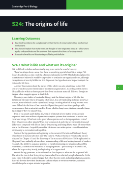 S24:The origins of life