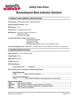 Bromothymol Blue Indicator Solution