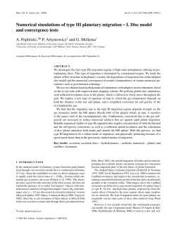 Numerical simulations of type III planetary migration &ndash; I. Disc model
