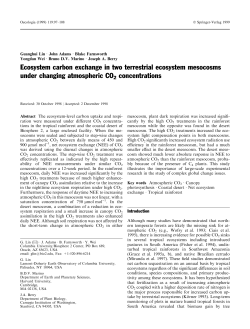 Ecosystem carbon exchange in two terrestrial
