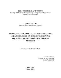 improving the safety and regularity of airline flights on base of