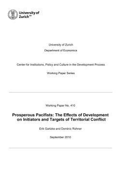 Prosperous Pacifists: The Effects of