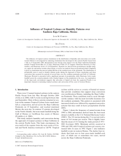 Influence of Tropical Cyclones on Humidity Patterns over Southern