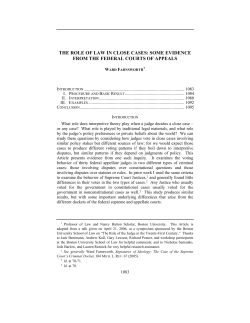 the role of law in close cases: some evidence from the federal courts