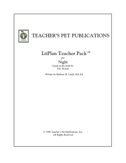 TEACHER`S PET PUBLICATIONS LitPlan Teacher Pack