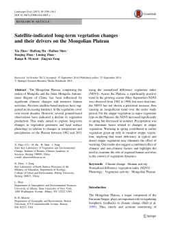 Satellite-indicated long-term vegetation changes and their drivers on