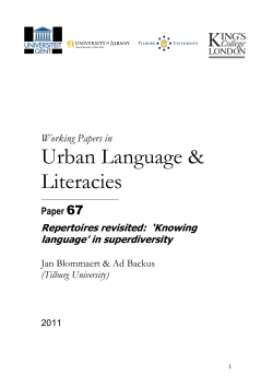 Repertoires revisited: `Knowing