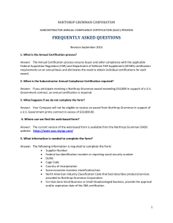 frequently asked questions - Northrop Grumman Corporation