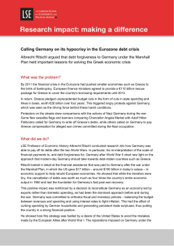 Calling Germany on its hypocrisy in the Eurozone debt crisis
