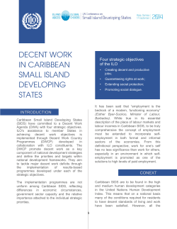 decent work in caribbean small island developing states