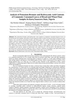 Analysis of Potassium Bromate and Hydrocyanic Acid