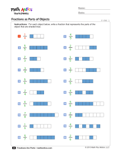 Fractions as Parts of Objects