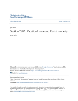 Section 280A: Vacation Home and Rental Property