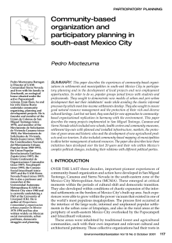 Community-based organization and participatory