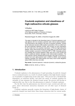 Coulomb explosion and steadiness of high