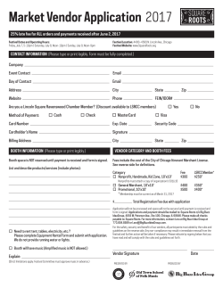2017 Market Vendor Application