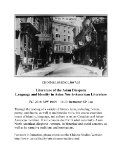 Literature of the Asian Diaspora Language and Identity in Asian