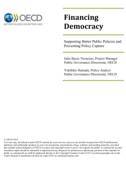 OECD, Financing Democracy: Supporting Better Public Policies and