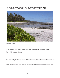 conservation survey of the tokelau