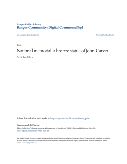 National memorial: a bronze statue of John Carver