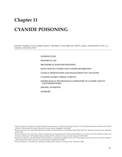 Chapter 11 CYANIDE POIsONING