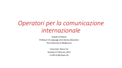 Operatori per la comunicazione internazionale