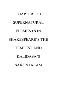 chapter iii supernatural elements in shakespeare`s