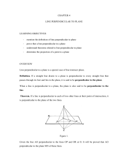 mention the definition of line perpendicular to plane