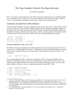 The Type Founders` Point In Too Many Decimals