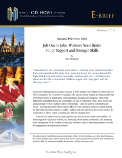 e-Brief - CD Howe Institute