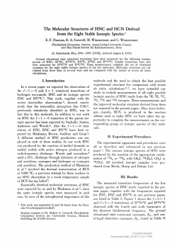 The Molecular Structures of HNC and HCN Derived