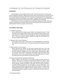 A Summary of the Pedagogy of Charlotte Mason