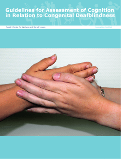 Guidelines for Assessment of Cognition in Relation to Congenital
