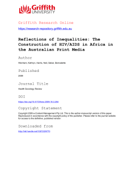 Reflections of Inequalities: The Construction of HIV/AIDS in Africa in