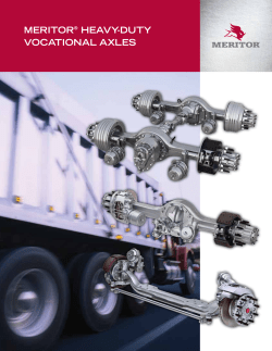MERITOR&reg; HEAVY-DUTY VOCATIONAL AXLES