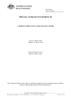 special climate statement 20