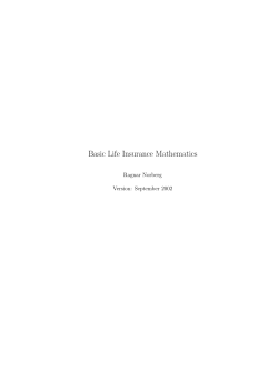 Basic Life Insurance Mathematics