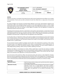 311A Diplomatic Immunity - It`s Your Yale