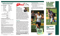 FIELD HOCKEY CAMP July 26-30, 2010