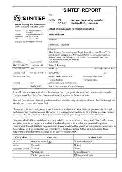 State of the art. SINTEF