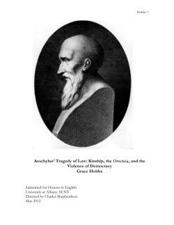 Aeschylus` Tragedy of Law: Kinship, the