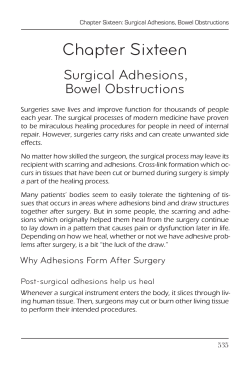 Surgical Adhesions, Bowel Obstructions