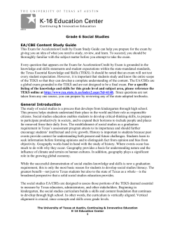 Social Studies - The University of Texas at Austin