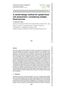 A rainfall design method for spatial flood risk assessment
