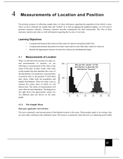 4 Measurements of Location and Position