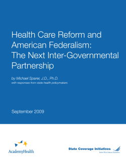 Health Care Reform and American Federalism