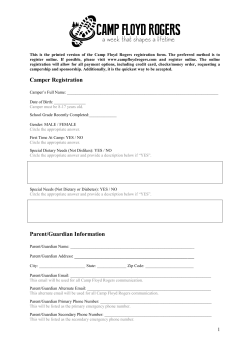 Camper Registration Form